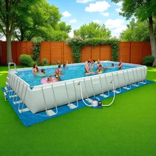 Каркасный бассейн Intex 26376, 975 х 488 х 132 см., с песочным фильтр-насосом